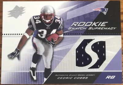 2004 SPx Rookie Swatch Supremacy Cedric Cobbs SWR-CC New England Patriots - Image 1 of 2
