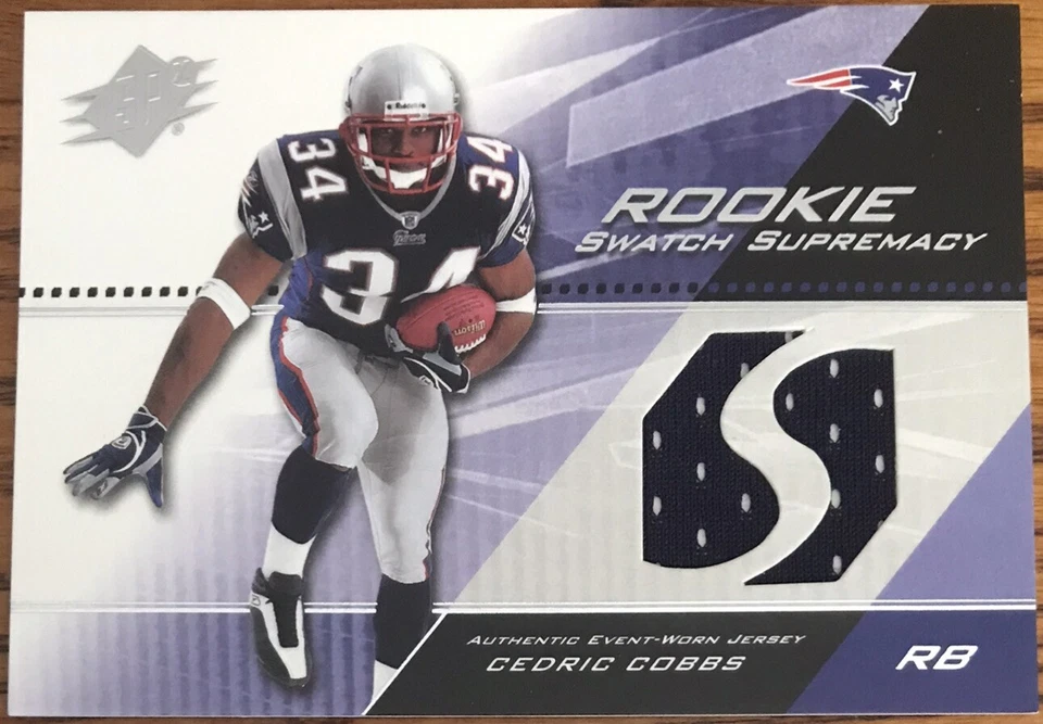 2004 SPx Rookie Swatch Supremacy Cedric Cobbs SWR-CC New England Patriots - Image 1 of 2
