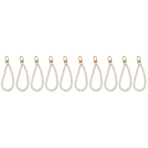 2 Count Pearl Key Chain Phone Lanyard Simple Design Hanging Decor - Zdjęcie 1 z 12