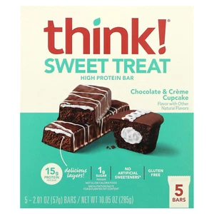 Sweet Treat, High Protein Bar, Chocolate & Creme Cupcake, 5 Bars, 2.01 oz (57 g) - Picture 1 of 3