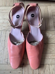 Selve Designer Schuhe Sommerschuhe Festlich Gr. 38 Rosa-Koralle Leder NEU - Bild 1 von 13