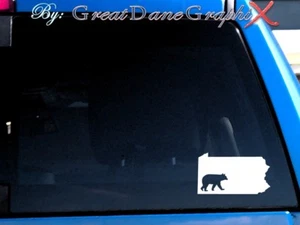 Adesivo decalcomania vinile Pennsylvania Orso nero caccia stato / colore - ALTA QUALITÀ - Foto 1 di 2