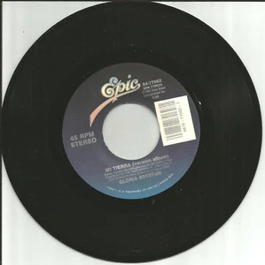 GLORIA ESTEFAN Mi Tierra w/RARE REMIX 1993 Limited USA 7 INCH Vinyl 45 MINT - Picture 1 of 1