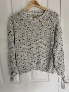 JERSEY DE PUNTO MOTEADO GRIS NEGRO - UK Talla 12 - Imagen 1 de 2