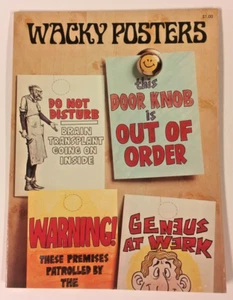1976 Vintage Wacky Posters / signs Novelty Coloring Book by Tony Tallarico - Imagen 1 de 8