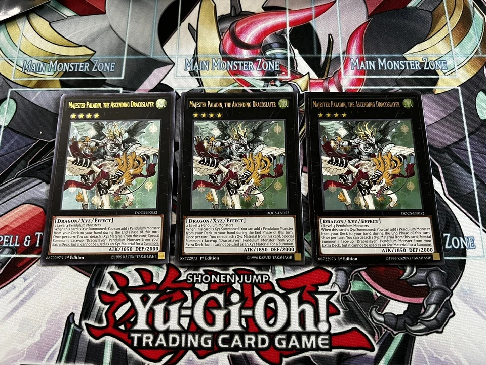 Yugioh Majester Paladin, The Ascending Dracoslayer Docs-en052 Ultimate 1st NM X3 - Image 1 of 1