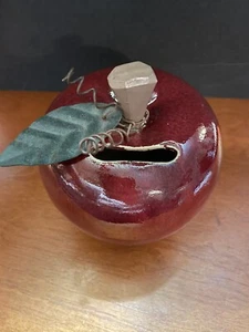 Portamonete mela rossa in ceramica arredamento casa - Foto 1 di 6
