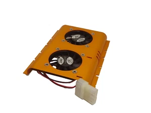 Q-TEC FESTPLATTEN KÜHLER MIT LÜFTER 3,5" ZOLL HDD COOLER 4 PIN MOLEX #GK9999 - Bild 1 von 1