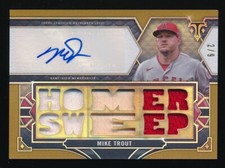 2022 Topps Triple Threads Mike Trout GOLD Parallel Auto Autograph Relic #2/9