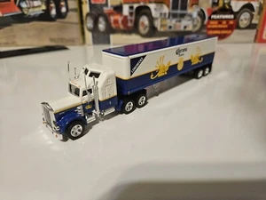 1/100 Scale Diecast Tractor Trailer By Matchbox Kenworth W900 Aerodine - Picture 1 of 24