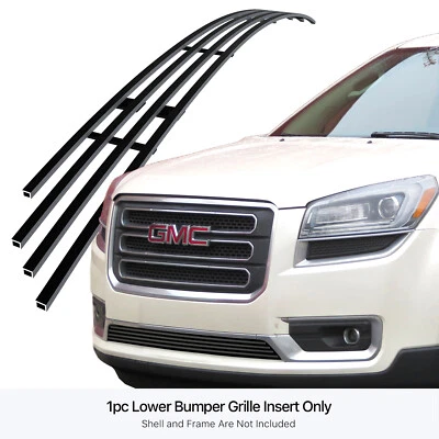 Se adapta a GMC Acadia 2013-2016 parachoques inferior acero inoxidable negro billet rejilla inserto Foto 1 de 4