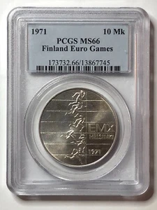 Finland 1971 10 Markkaa Finland Euro Games PCGS MS66 - Picture 1 of 2