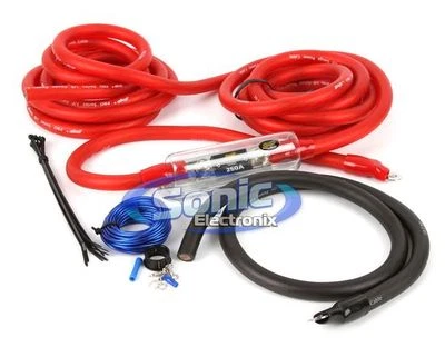 Kit de instalación de amplificador/amplificador de potencia STINGER 1/0 AWG Gauge 4000 | SK4201 Foto 1 de 4