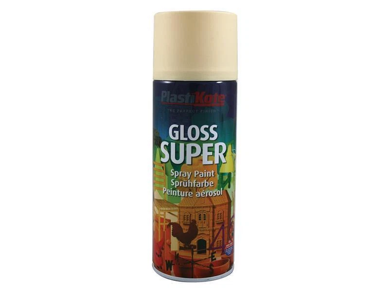 PlastiKote Super Gloss Antique White Spray Paint 400ml - Image 1 of 1
