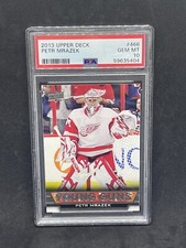 PETR MRAZEK 2013-14 UPPER DECK YOUNG GUNS #466 DETROIT RED WINGS PSA 10