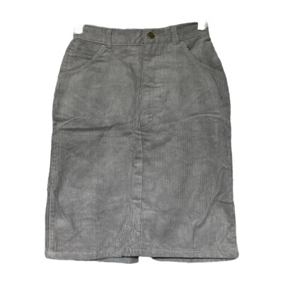 Paco Eligio Womens Gray Corduroy Pockets Skirt 24" Waist XS New - Image 1 of 4
