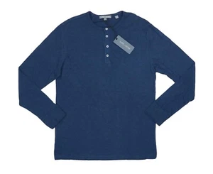 Slate & Stone Jersey Knit 4-Button Henley Long Sleeve Men's Shirt S NWT Navy - Picture 1 of 2
