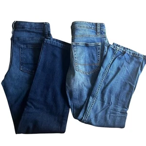 Cat & Jack Boy's 12 Straight Jeans Lot Stretch Cotton Blend Casual Classic Blue - Picture 1 of 6