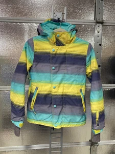 O'Neill Snowboard Jacket - Youth Size 10 - Striped - Snow Ski Winter Coat - Picture 1 of 6