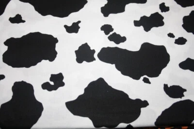 IMPRESOS PIEL ANIMAL - ESTAMPADO VACA BLANCO Y NEGRO - TELA 100% ALGODÓN Foto 1 de 3