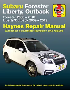 Subaru Forester 2008-2018, Liberty/Outback 2009-2019 Haynes Repair Manual - Picture 1 of 5