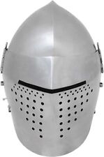 Steel Full Visor Head Armor Padded Liner Late Medieval Renaissance Skull Helmet