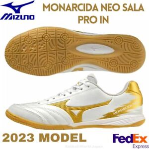 MIZUNO Futsal Shoes MONARCIDA NEO SALA PRO IN Q1GA2321 52 White / Gold 2023 NEW!