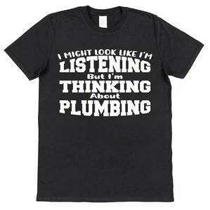 Plumbing Plumber T-Shirt Gift for HVAC Husband Son Dad Heating Gas Engineer - Picture 1 of 1
