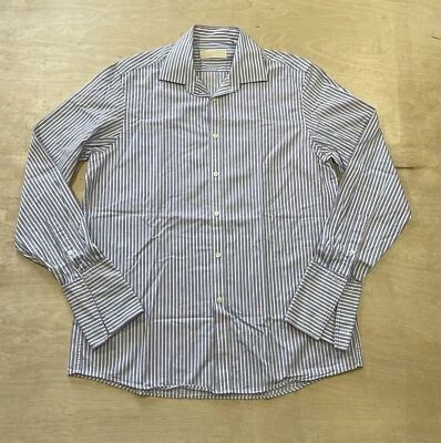 Camisa Michael Kors Manga Larga Para Hombre 16 (34-35) Informal Abotonada Rayas Foto 1 de 4