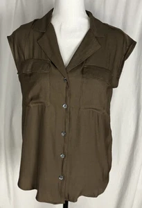 Banana Republic Resort Shirt Size S Brown Button Up Shirt Collared - Picture 1 of 5