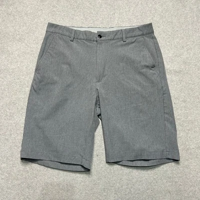 Greg Norman Golf Shorts Mens 34 Gray 9" Performance Stretch Flat Front - Image 1 of 4