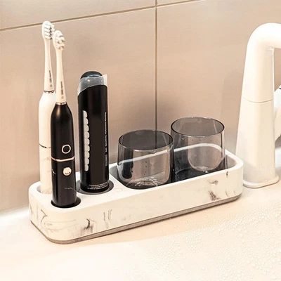 Toothbrush Holder for Bathroom Electric Toothbrush Rack for Vanity Bathroom - Image 1 of 2