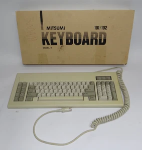 Teclado mecánico Mitsumi japonés AT KOQ-E84YC 5 pines funciona muy bien de colección raro - Imagen 1 de 21