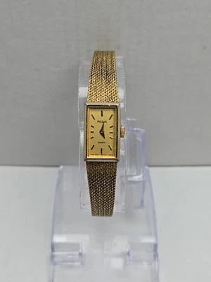 复古 Pulsar By Seiko V220 5560 金色背心石英女式手表全新电池 — 第 1/4 张图片