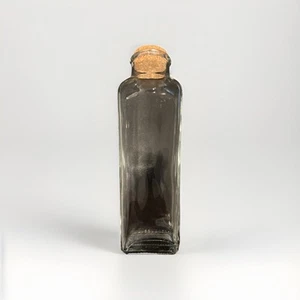 Ann's House of Nuts Diamond Shaped Clear Glass Canister Jar & Cork Lid 9.5” Tall - Picture 1 of 7