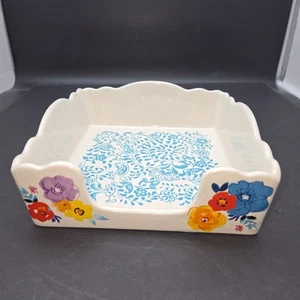 Pioneer Woman Flea Market Floral Napkin Holder Scalloped Edges 7.34" - Picture 1 of 9
