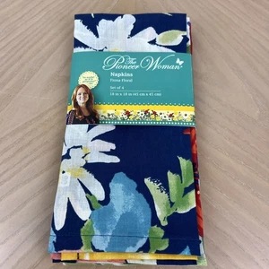 NEW The Pioneer Woman 4ct FIONA FLORAL 18 x 18in Cotton Blend Cloth Napkins - Picture 1 of 5