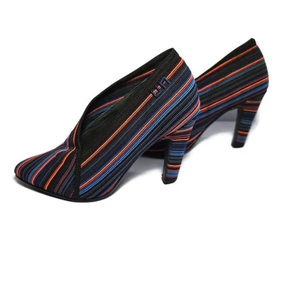 UNITED NUDE Botín Medio Plegable Talla 39 EE. UU. 8,5 Mod Avant Garde Arco Iris Rayas Foto 1 de 4