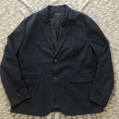 Abercrombie & Fitch Traveler Blazer Men Large XL Black Collins 2 Button Stretch - Image 1 of 4