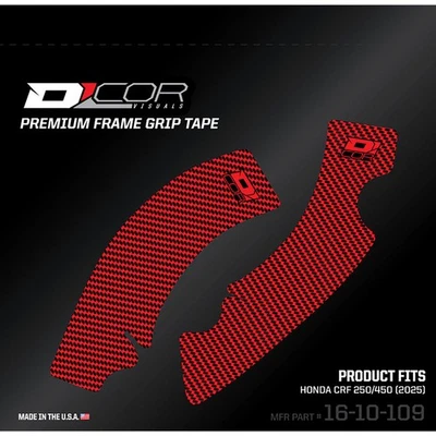 Fita adesiva D'Cor Visuals quadro vermelha para Honda CRF250R 2025 - Imagem 1 de 2