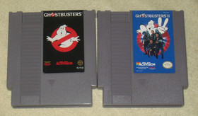 Ghostbusters 1  & 2 for NES .Authentic. Cleaned/Tested.  Nintendo. MINT.Slimer.