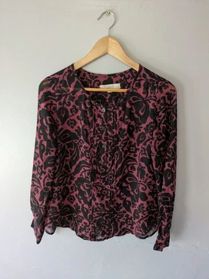 Whimsigoth sheer top, Petite MP, red and black fairy core blouse from Loft - Image 1 of 4