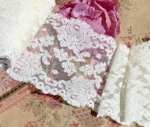 ALTE SPITZE von CALAIS FANTASY VINTAGE, nie montiert, 5,50 m / 11,8 cm - Bild 1 von 10