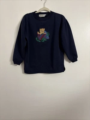 复古 90 年代休闲角落假日小猫圆领运动衫大号圣诞猫 — 第 1/4 张图片