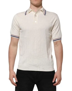 Camisa de vestir formal para hombre Dolce & Gabbana blanca de algodón DORADA auténtica - Imagen 1 de 5