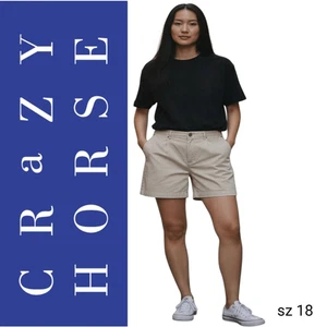 Pantalones cortos chinos Crazy Horse de Liz Claiborne color caqui tostado - Imagen 1 de 5