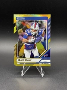 2024 Panini Donruss Khalil Shakir Prensa Prueba Oro Troquelado/25 Buffalo Bills #37 - Imagen 1 de 2