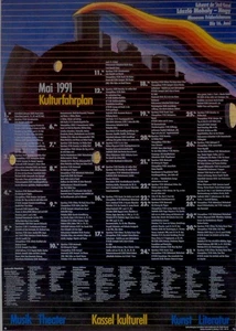 Kulturfahrplan Mai 1991 [Plakat] Musik Theater - Kassel kulturell - Kunst Litera - Bild 1 von 1