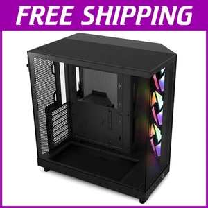 H6 Flow RGB Mid-Tower Case with RGB Fans, Airflow Design & Easy Cable Management - Picture 1 of 11