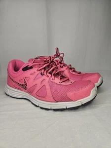Nike Womens Revolution 2 Running Shoes Pink Black 554900-605 Low Top Size 9.5M - Picture 1 of 9
